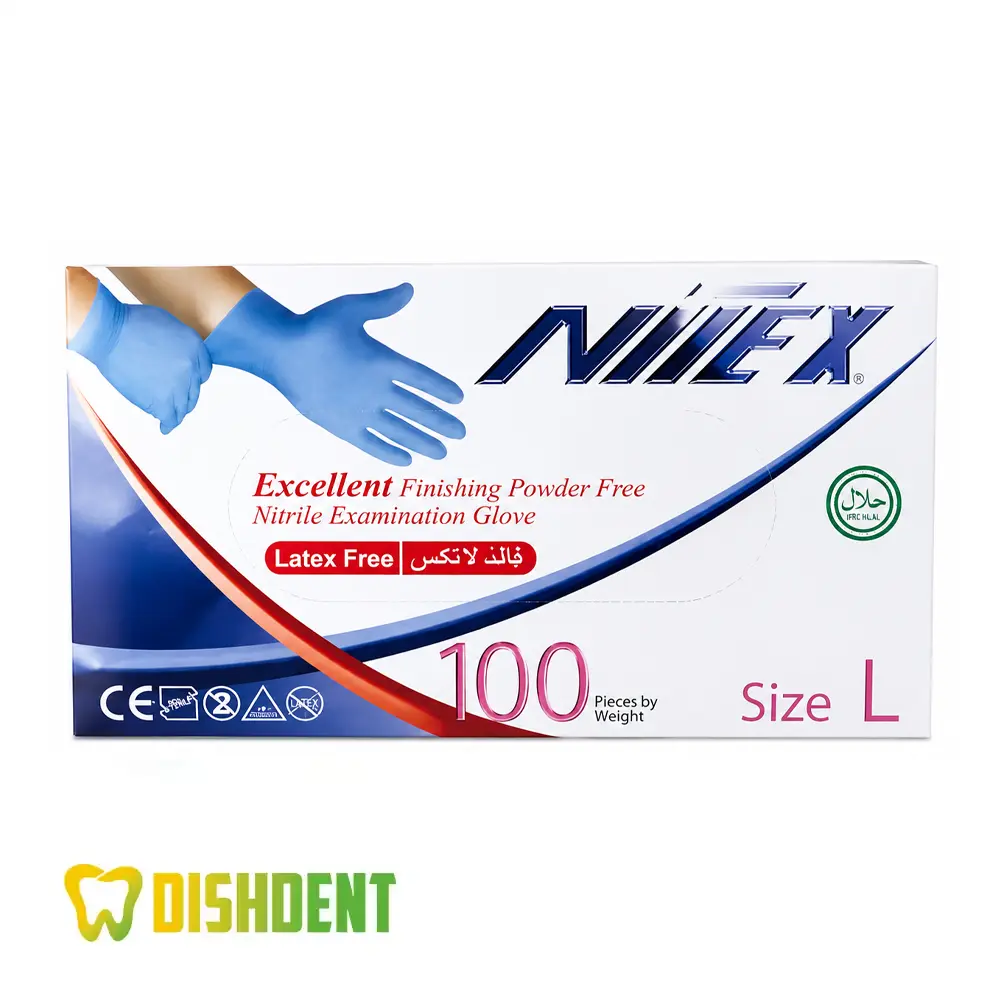 دستکش معاینه نیتریل بدون پودر نیتکس