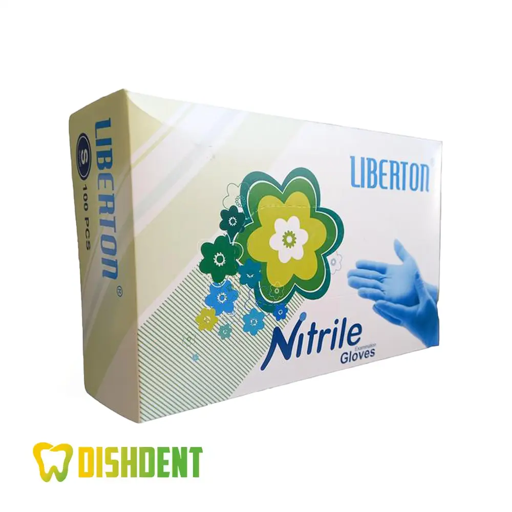 دستکش معاینه نیتریل بدون پودر لیبرتون